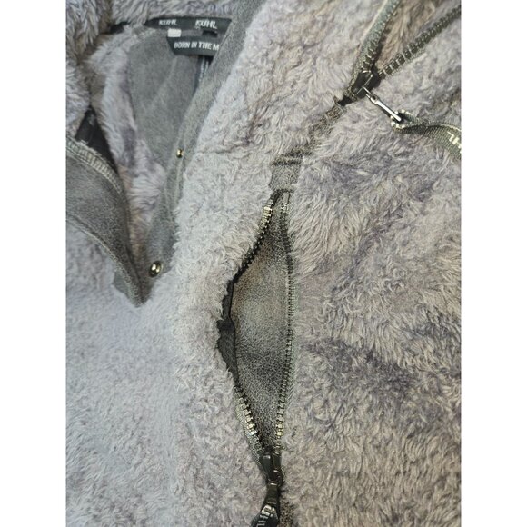 Kühl Womens 1/4 Zip Gray Sherpa Fleece Flight Jacket Small - Picture 6 of 9